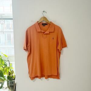 Polo Ralph Lauren Orange Short Sleeve Polo Top Size XL